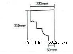 产品分解图型 - 檐口线，型号：SX311-YK-3，规格：230x310mm(3) - 漯河三象EPS建材 luohe.sx311.cc